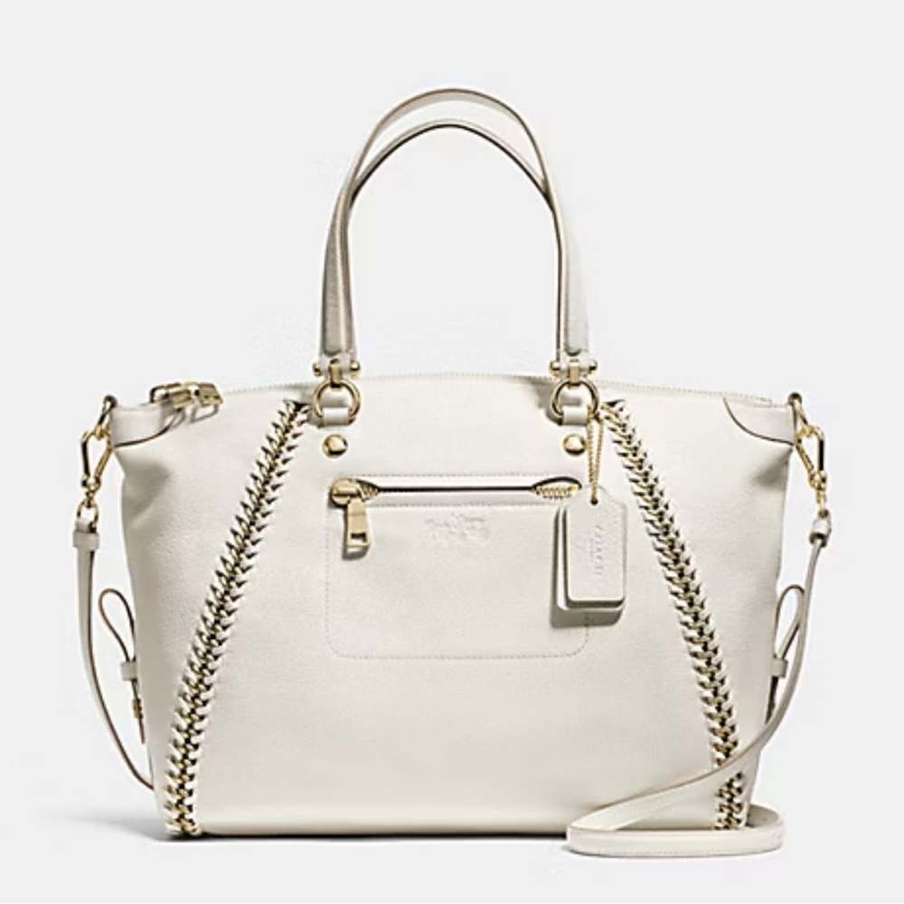 NWOT COACH PRAIRIE STREET SATCHEL BAG IN LIGHT CHALK F34339